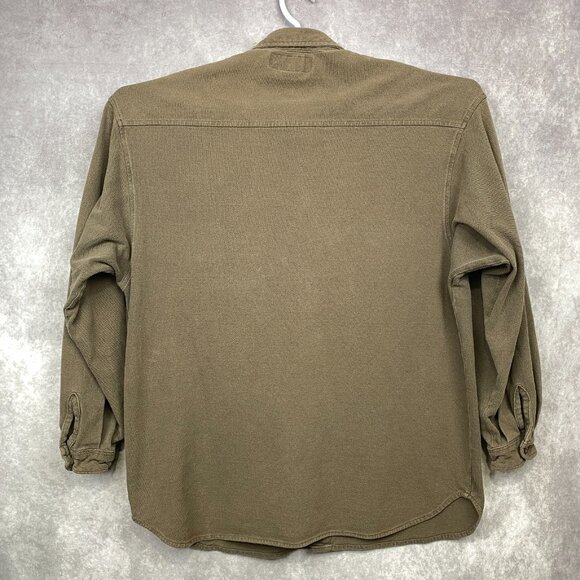 Vintage Union Bay Button Front Shirt Mens Large Brown Heavyweight Cotton Pockets - Picture 2 of 13